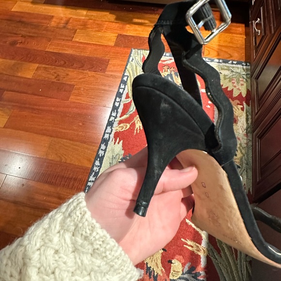 Loeffler Randall Size 8 Black Kitten Heel - Picture 6 of 8